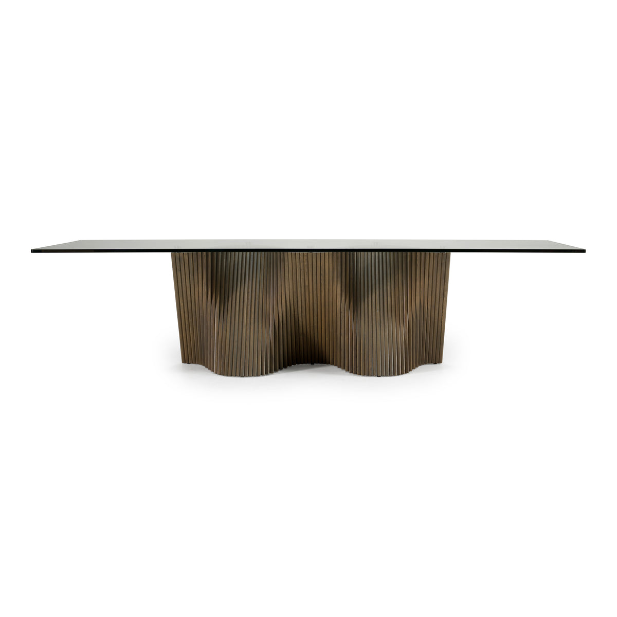 Byer Modern Glass + Grey Ash Dining Table
