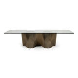 Byer Modern Glass + Grey Ash Dining Table