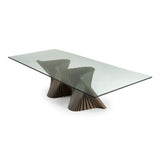 Byer Modern Glass + Grey Ash Dining Table