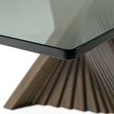 Byer Modern Glass + Grey Ash Dining Table