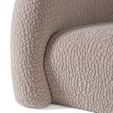 Calico Contemporary Beige Pebble Fabric 3-Seat Sofa