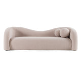 Calico Contemporary Beige Pebble Fabric 4-Seat Sofa