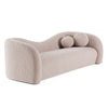 Calico Contemporary Beige Pebble Fabric 4-Seat Sofa