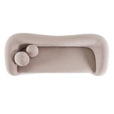 Calico Contemporary Beige Pebble Fabric 4-Seat Sofa