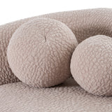 Calico Contemporary Beige Pebble Fabric 4-Seat Sofa