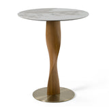 Calvary Mid-Century Modern Ceramic + Walnut Bar Table
