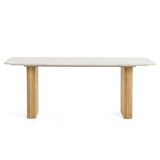 Cambridge White Marble & Mango Rectangular Dining Table