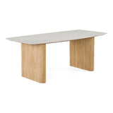 Cambridge White Marble & Mango Rectangular Dining Table