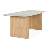 Cambridge White Marble & Mango Rectangular Dining Table