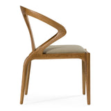 Campbell Mid-Century Modern Taupe Leatherette & Walnut Dining Chair