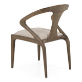 Campbell Mid-Century Modern Grey Leatherette & Grey Ash Dining Chair