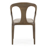 Campbell Mid-Century Modern Grey Leatherette & Grey Ash Dining Chair