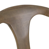 Campbell Mid-Century Modern Grey Leatherette & Grey Ash Dining Chair