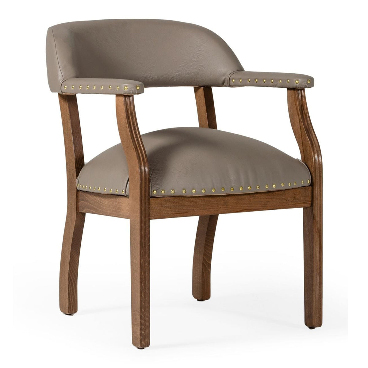 Canosa Modern Taupe Faux Leather Dining Chair