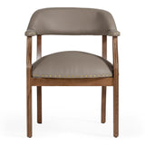 Canosa Modern Taupe Faux Leather Dining Chair