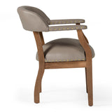 Canosa Modern Taupe Faux Leather Dining Chair