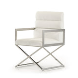 Capra Modern White Leatherette Dining Chair