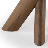 Carnaby Modern Dark Grey Glass + Walnut Dining Table