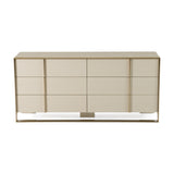 Cartier Modern Beige Shagreen and Brushed Brass Dresser