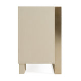 Cartier Modern Beige Shagreen and Brushed Brass Dresser