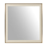 Cartier Modern Beige Shagreen & Brushed Brass Mirror
