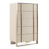 Cartier Modern Beige Shagreen and Brushed Brass Chest