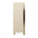Cartier Modern Beige Shagreen and Brushed Brass Chest