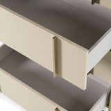 Cartier Modern Beige Shagreen and Brushed Brass Chest