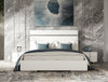 Cartier Modern White Vegan Leather + Stainless Steel 4-Piece Bedroom Set