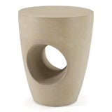 Carville Modern Beige Fiberform Dining Stool/End Table
