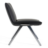 Cedric Modern Black Vegan Leather Accent Chair