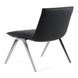 Cedric Modern Black Vegan Leather Accent Chair