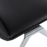 Cedric Modern Black Vegan Leather Accent Chair