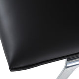 Cedric Modern Black Vegan Leather Accent Chair