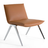 Cedric Modern Camel Vegan Leather Accent Chair