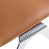 Cedric Modern Camel Vegan Leather Accent Chair