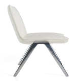 Cedric Modern White Vegan Leather Accent Chair