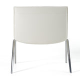 Cedric Modern White Vegan Leather Accent Chair