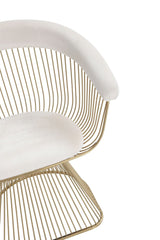 Chandler Modern Beige Velvet & Gold Dining Chair