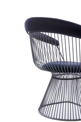Chandler Modern Black Velvet & Black Stainless Steel Dining Chair