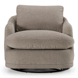 Chantry Modern Grey Sand Fabric Swivel Accent Chair