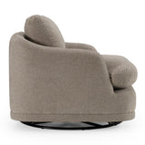 Chantry Modern Grey Sand Fabric Swivel Accent Chair