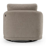 Chantry Modern Grey Sand Fabric Swivel Accent Chair