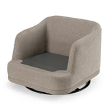 Chantry Modern Grey Sand Fabric Swivel Accent Chair