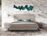 Charlene Modern Grey Elm & Stainless Steel Bed