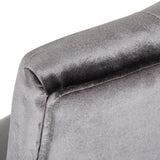 Charlotte Grey Velour Dining Chair (Set of 2)