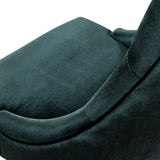 Charlotte Black Velour With Gold Legs Dining Chair