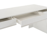 Chelsey- Modern White and Stainless Steel Desk