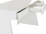 Chelsey- Modern White and Stainless Steel Desk