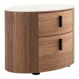 Hortman + Chelton Modern Beige Velvet + Walnut 4-Piece Bedroom Set